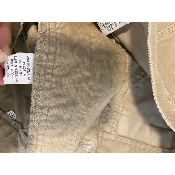 Revolt Rare Vintage Corduroy Retro Flare Jeans Sz 14 Khaki High Rise Laceup New - Picture 13 of 13